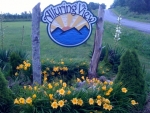 Alluring View Sign with Flowers