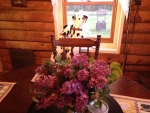 Lilacs From Our Bush on the Dining Table