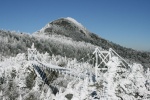 Grandfather Mountain and the Swinging Bridge frozen!