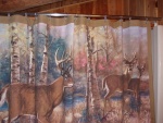 Shower curtain with deer